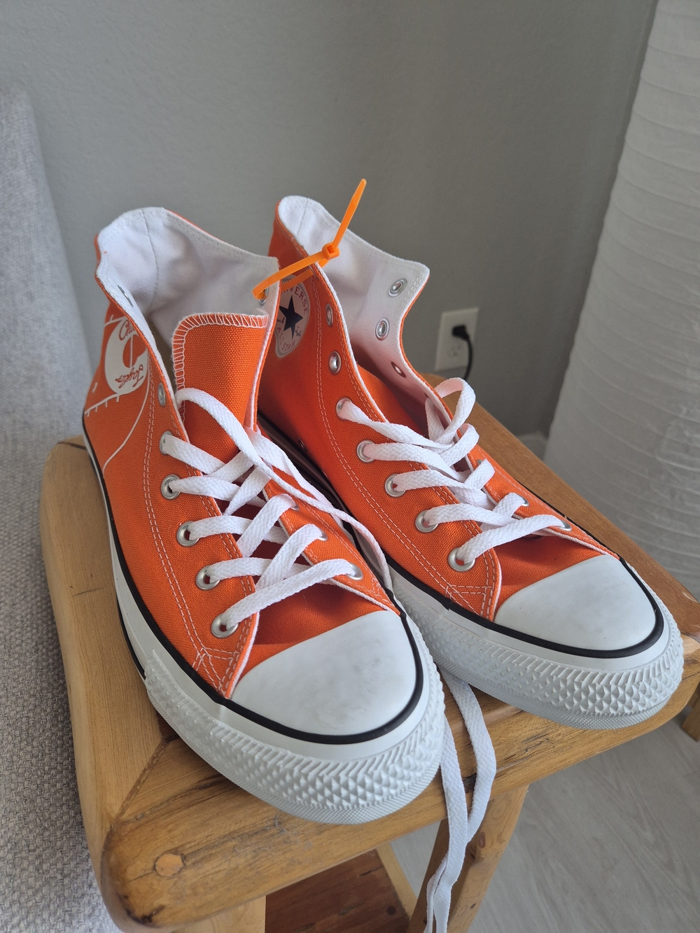 Converse Chuck Taylor Orange and White High-Top Sneaker